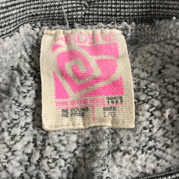 Y2K Ardene Low Rise Cotton Blend Sweatpants L Jogger Charcoal Grey Blue White - Picture 4 of 5